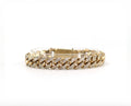 Cuban Link Diamond Bracelet, 14K Yellow Gold, Diamonds, 12.6mm