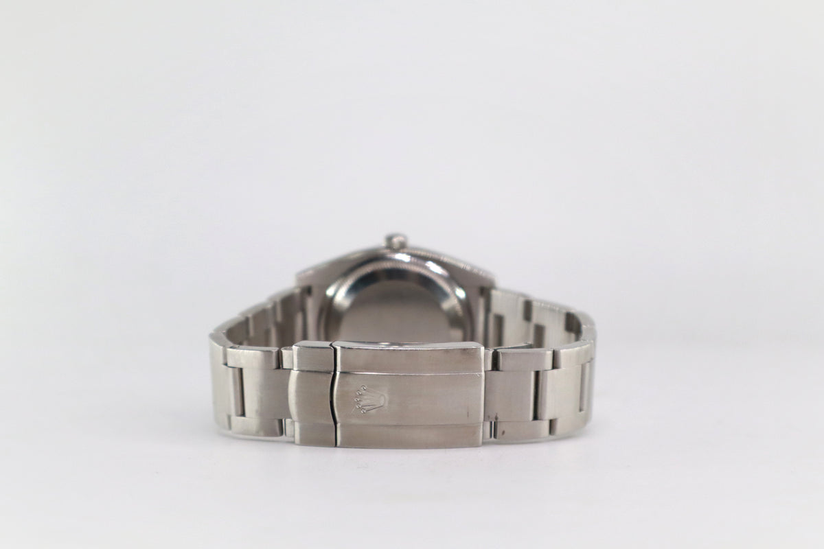 ROLEX Air-King 114200 34mm Oystersteel, Blue Concentric Dial, Watch & Box