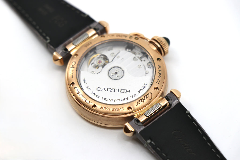 CARTIER Pasha de Cartier WGPA0014 30mm 18K Rose Gold, Silver Dial, Full Set