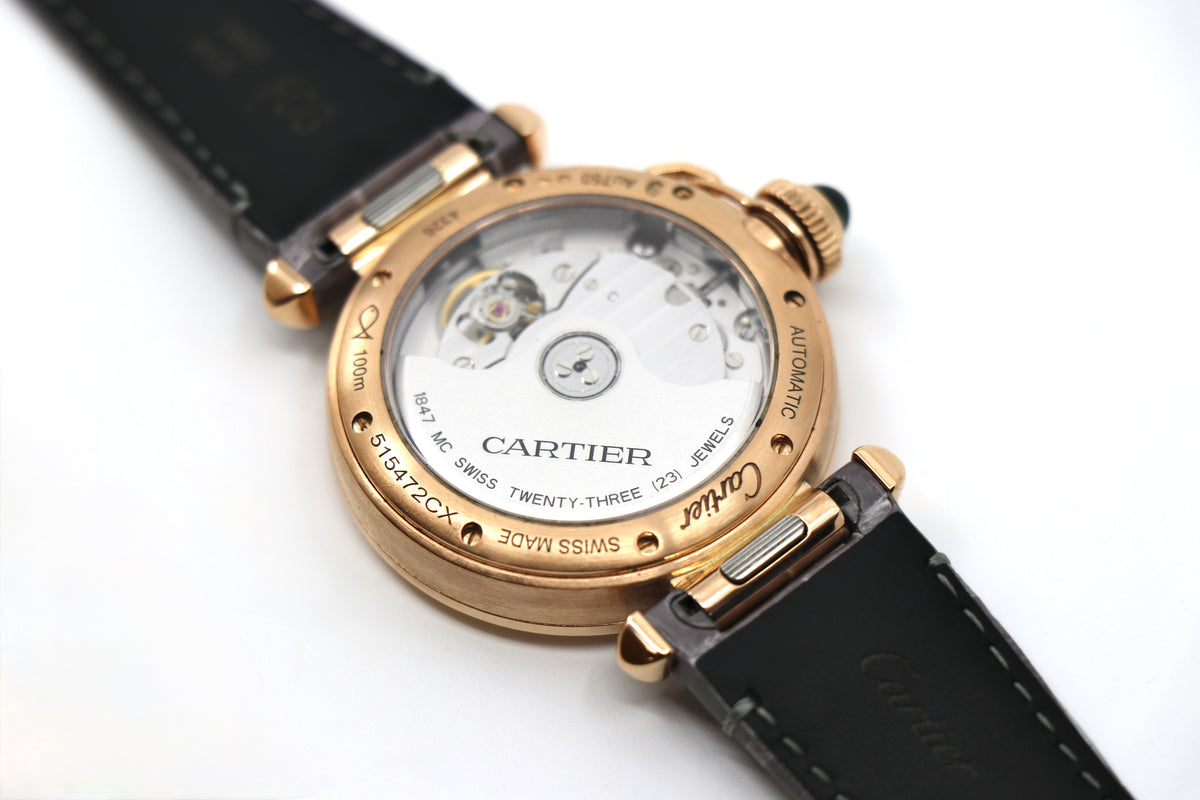CARTIER Pasha de Cartier WGPA0014 30mm 18K Rose Gold, Silver Dial, Full Set