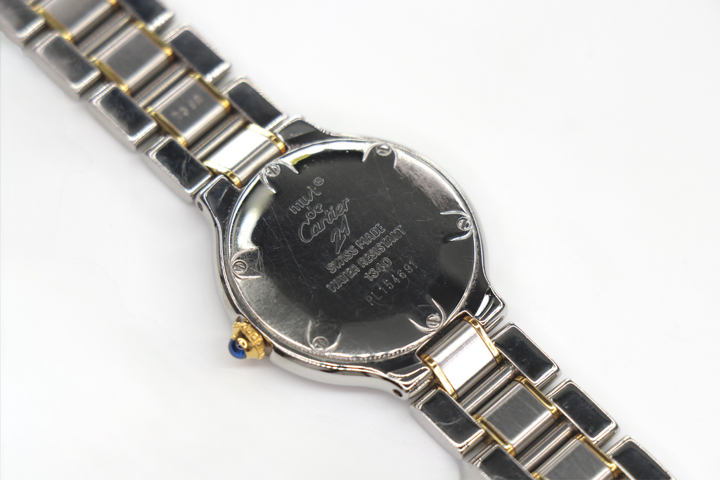 CARTIER Must 21 de Cartier 1340 31mm 18K Yellow Gold & Steel, Silver Dial