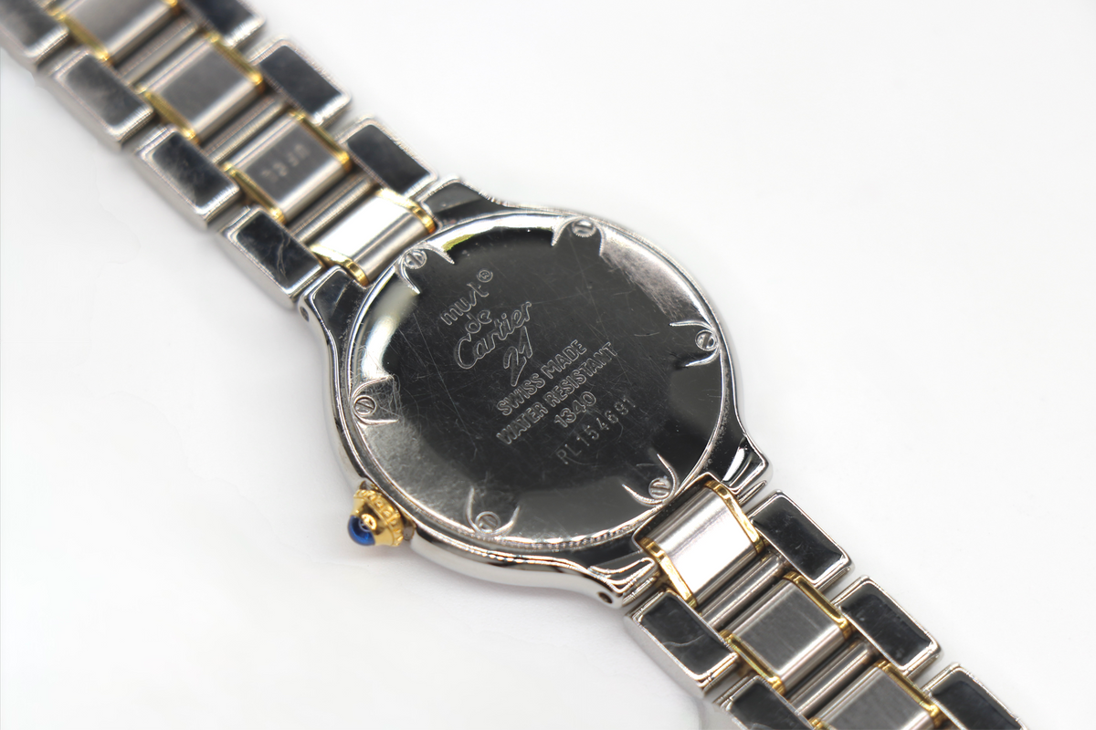 CARTIER Must 21 de Cartier 1340 31mm 18K Yellow Gold & Steel, Silver Dial