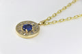 The Disc Sapphire & Diamond Pendant