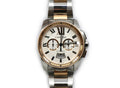 CARTIER Calibre de Cartier 3578 42mm 18K Rose Gold & Steel, Silver Dial,Full Set