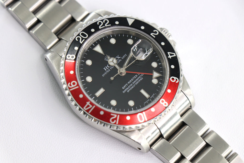 ROLEX GMT-Master II "Coke" 16710T 40mm Oystersteel, Black Dial, Watch & Box