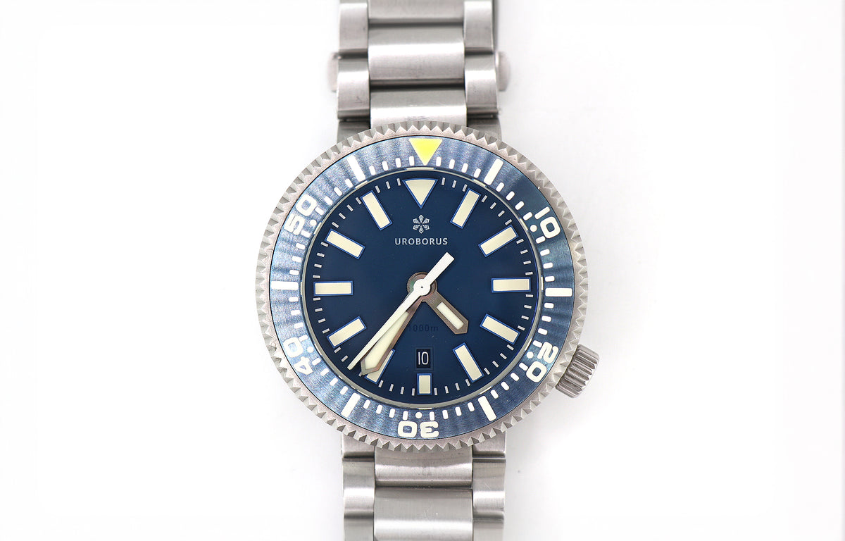 UROBORUS 1000m Diver Limited Edition 44mm Stainless Steel, Blue Dial
