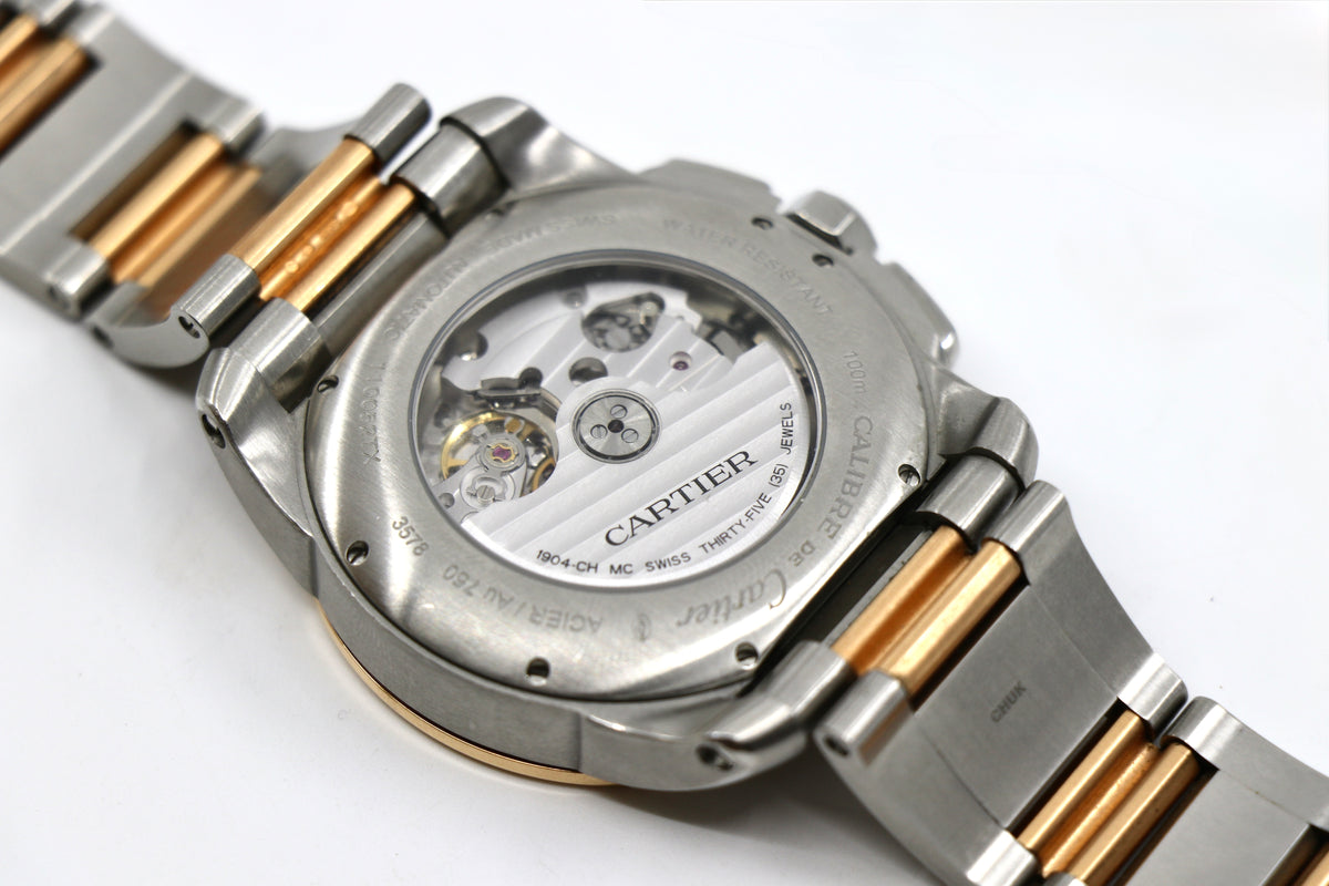 CARTIER Calibre de Cartier 3578 42mm 18K Rose Gold & Steel, Silver Dial,Full Set