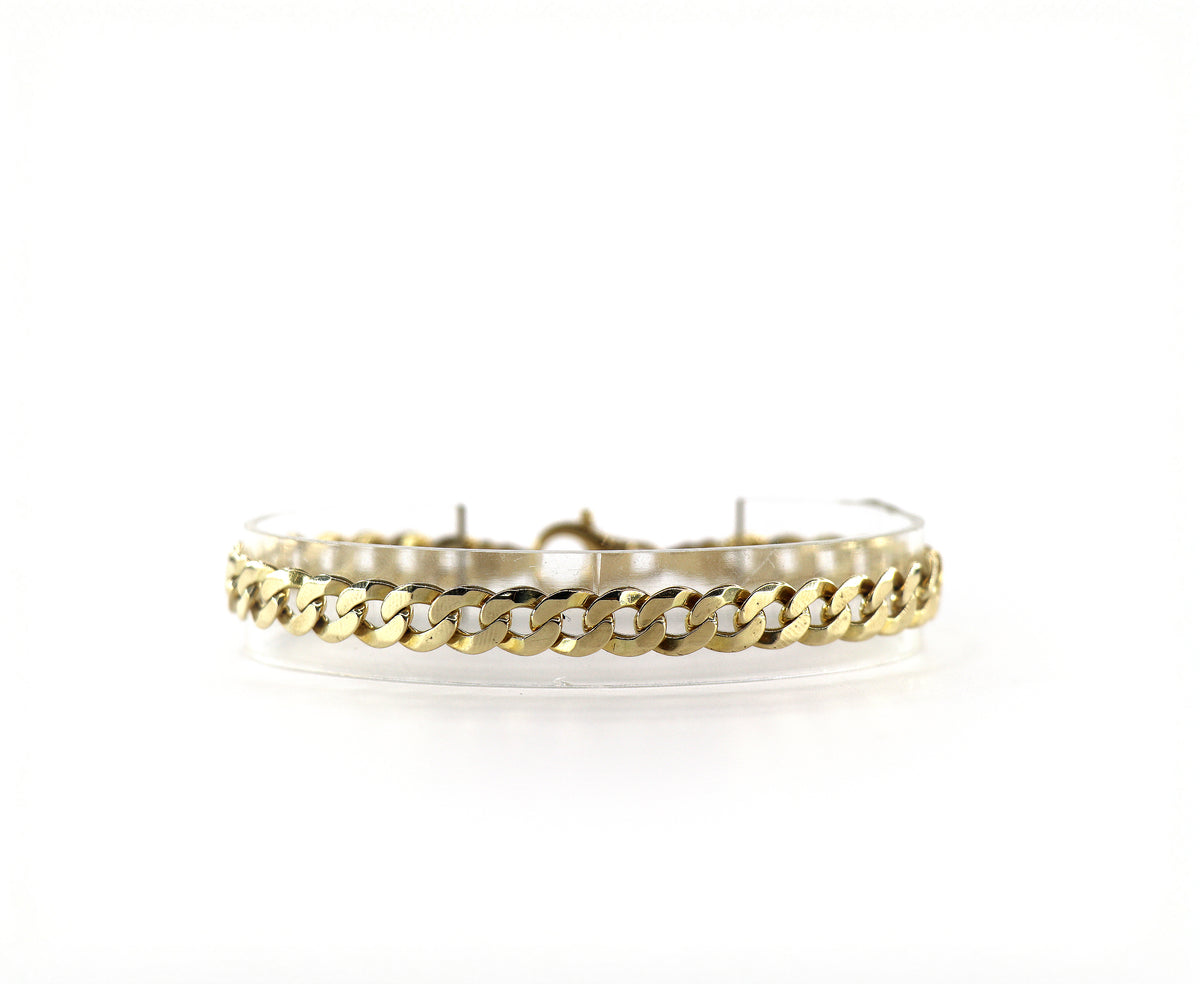 Cuban Link Bracelet 14K Yellow Gold, 7.8mm