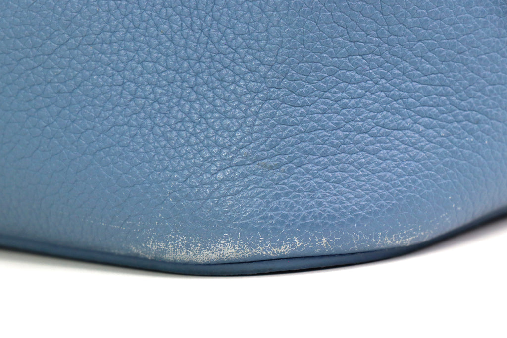 LOUIS VUITTON Lockme Bucket Bag in Blue Jean, Discontinued
