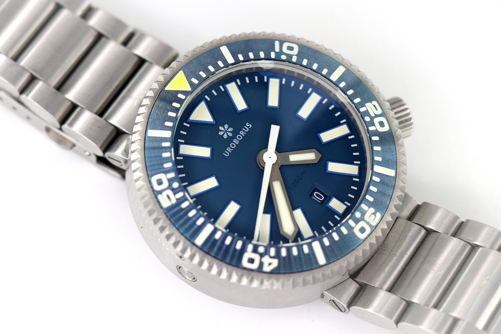 UROBORUS 1000m Diver Limited Edition 44mm Stainless Steel, Blue Dial