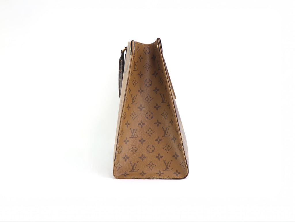 LOUIS VUITTON OnTheGo GM Tote Bag, Giant Reverse Monogram Canvas, 2019
