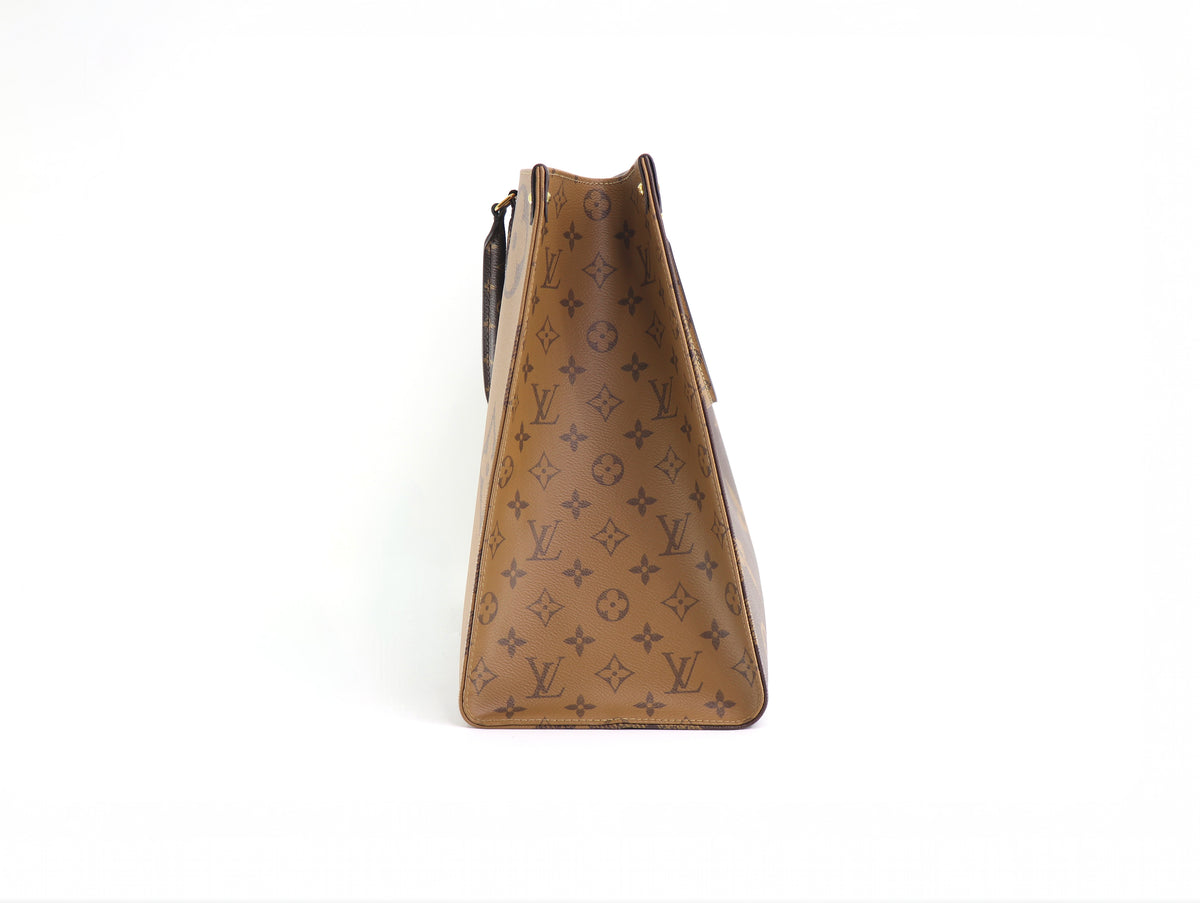 LOUIS VUITTON OnTheGo GM Tote Bag, Giant Reverse Monogram Canvas, 2019