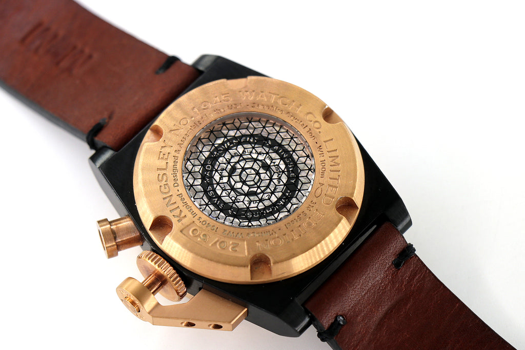 KINGSLEY Type 1 California 1945 45mm Black PVD & Steel, Blue Sunburst Dial