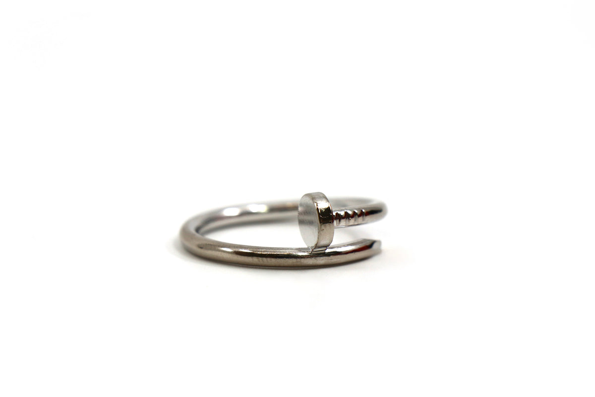 CARTIER Juste Un Clou Ring CRB4229800 18K White Gold, Medium, Size 14/ EU44