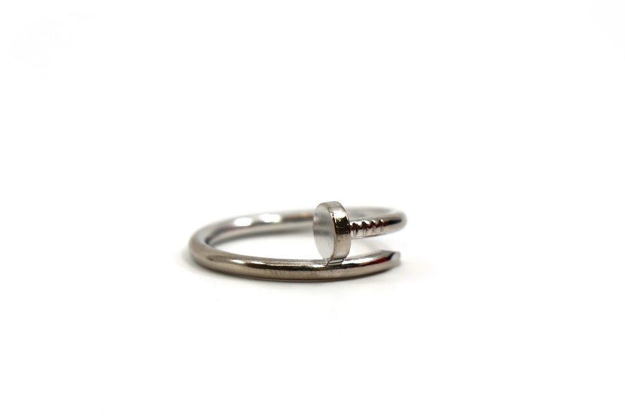 CARTIER Juste Un Clou Ring CRB4229800 18K White Gold, Medium, Size 14/ EU44