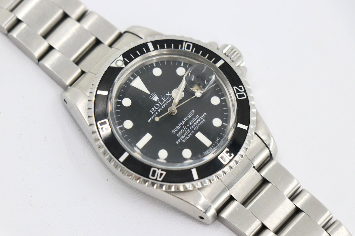 ROLEX Submariner Date 1680 40mm Oystersteel, Black Matte Dial, Vintage