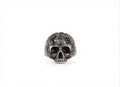 DAVID YURMAN Skull Ring, Sterling Silver, Black & Cognac Diamonds, Size 11/EU65