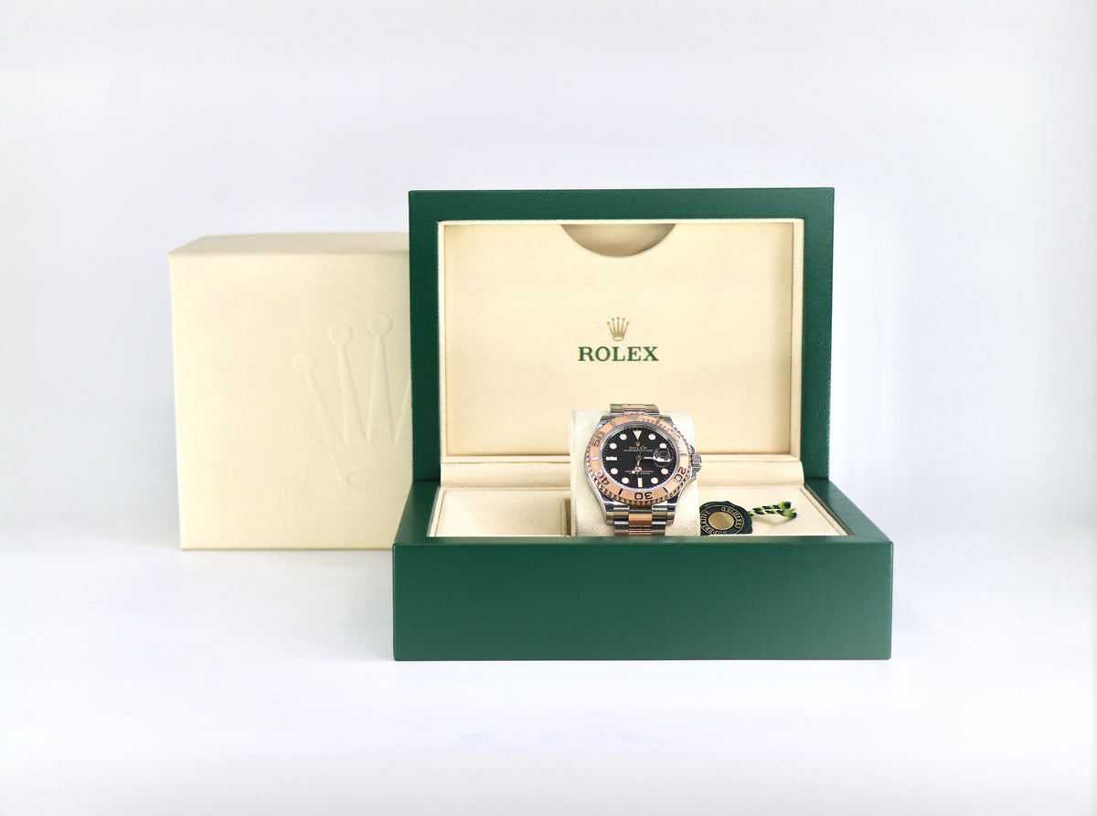 ROLEX Yacht-Master 116621 40mm 18K Everose Gold & Steel, Black Dial, Full Set