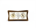 JAEGER-LECOULTRE Baro-Thermo Travel Alarm Clock, Gilt Brass in Gold, 1960s