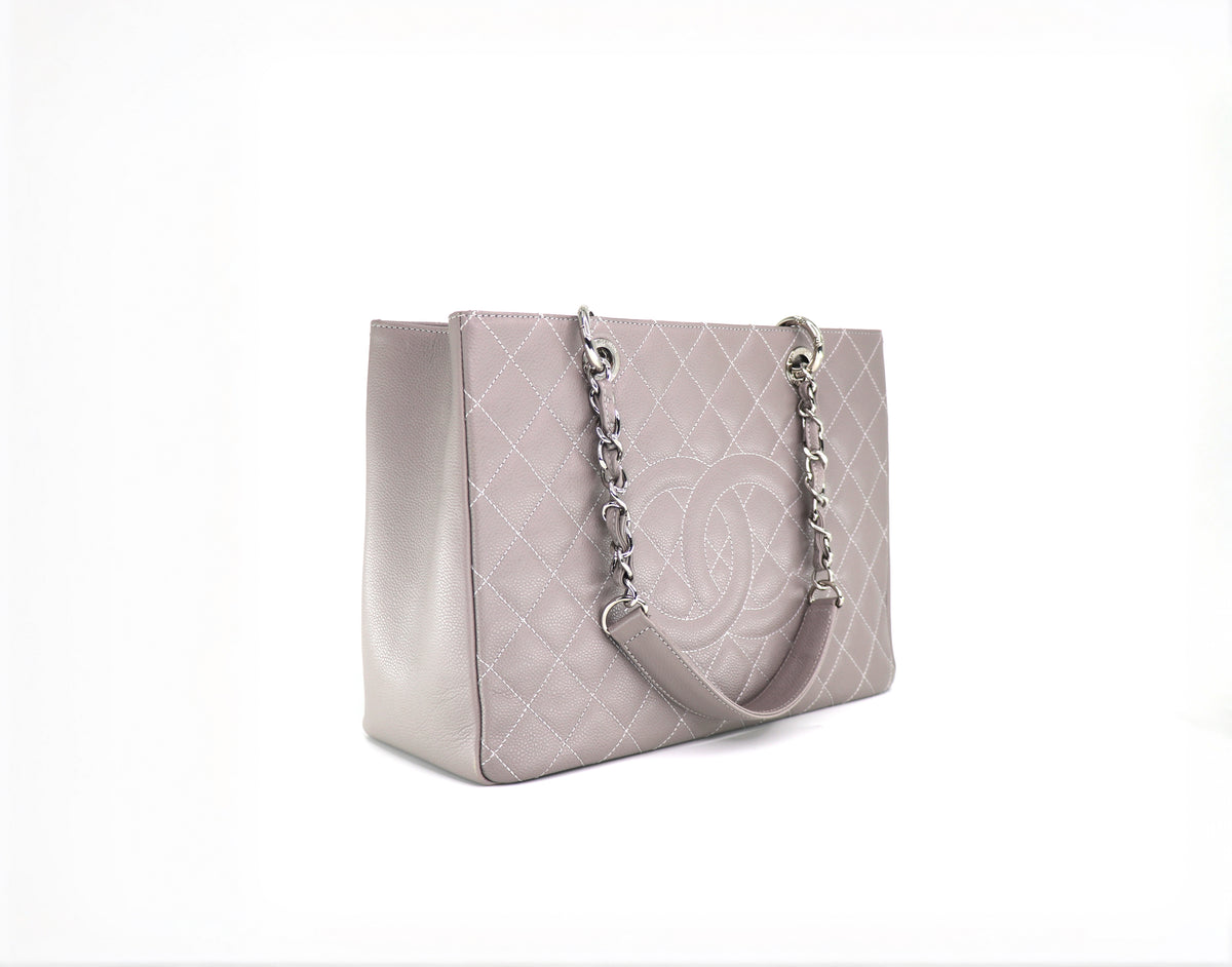 CHANEL Grand Shopping Tote "GST", Caviar Leather in Grey, 2013
