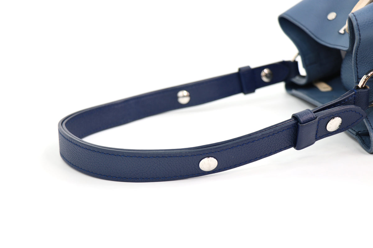 LOUIS VUITTON Lockme Bucket Bag in Blue Jean, Discontinued