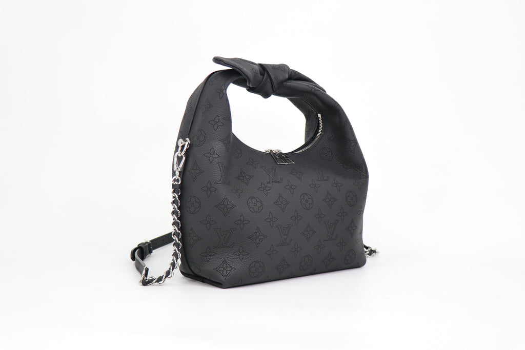 LOUIS VUITTON Mahina Why Knot PM Bag in Black 2022