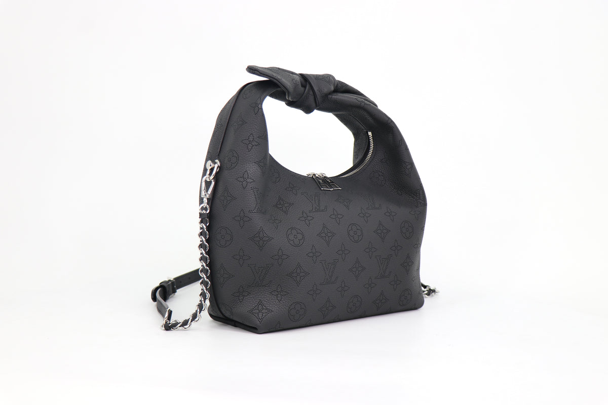LOUIS VUITTON Mahina Why Knot PM Bag in Black 2022