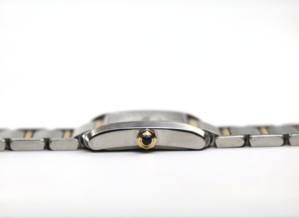 CARTIER Tank Française W51005Q4 25mm 18K Yellow Gold & Steel, White Dial