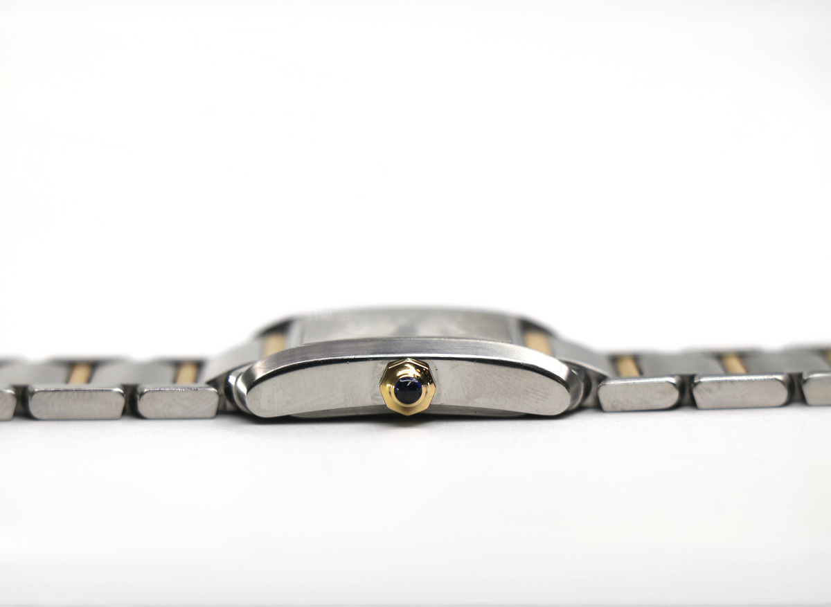 CARTIER Tank Française W51005Q4 25mm 18K Yellow Gold & Steel, White Dial