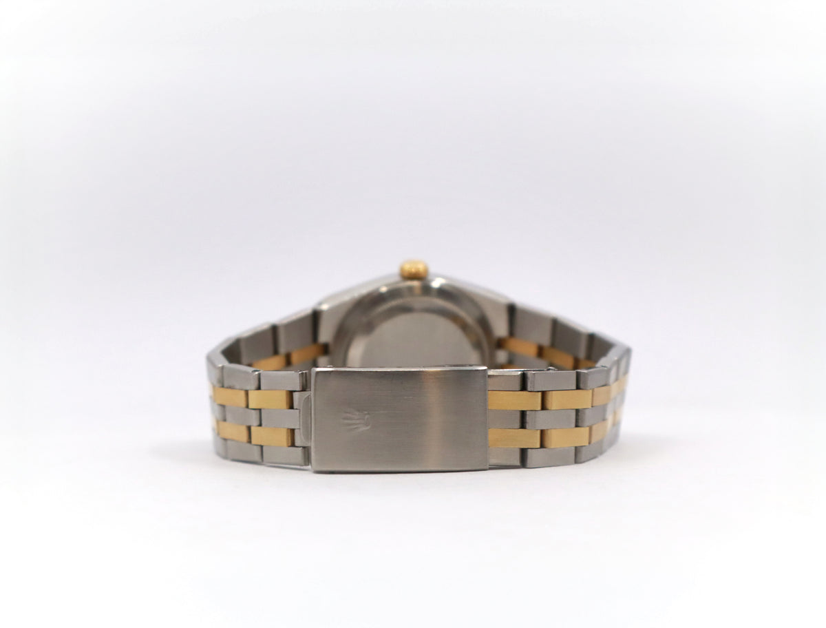 ROLEX Oysterquartz Datejust 17013 36mm 18K Yellow Gold & Oysterteel, Black Dial