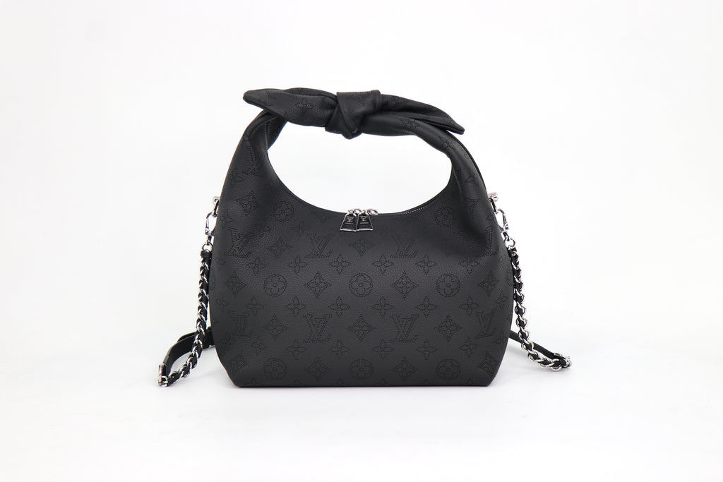 LOUIS VUITTON Mahina Why Knot PM Bag in Black 2022