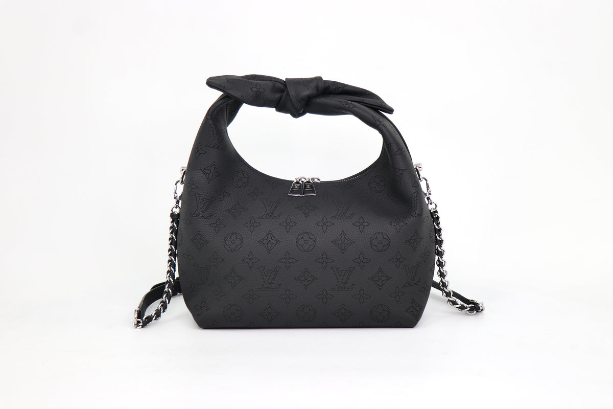 LOUIS VUITTON Mahina Why Knot PM Bag in Black 2022