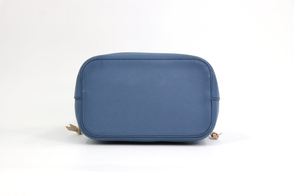 LOUIS VUITTON Lockme Bucket Bag in Blue Jean, Discontinued