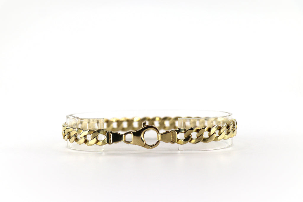 Cuban Link Bracelet 14K Yellow Gold, 7.8mm