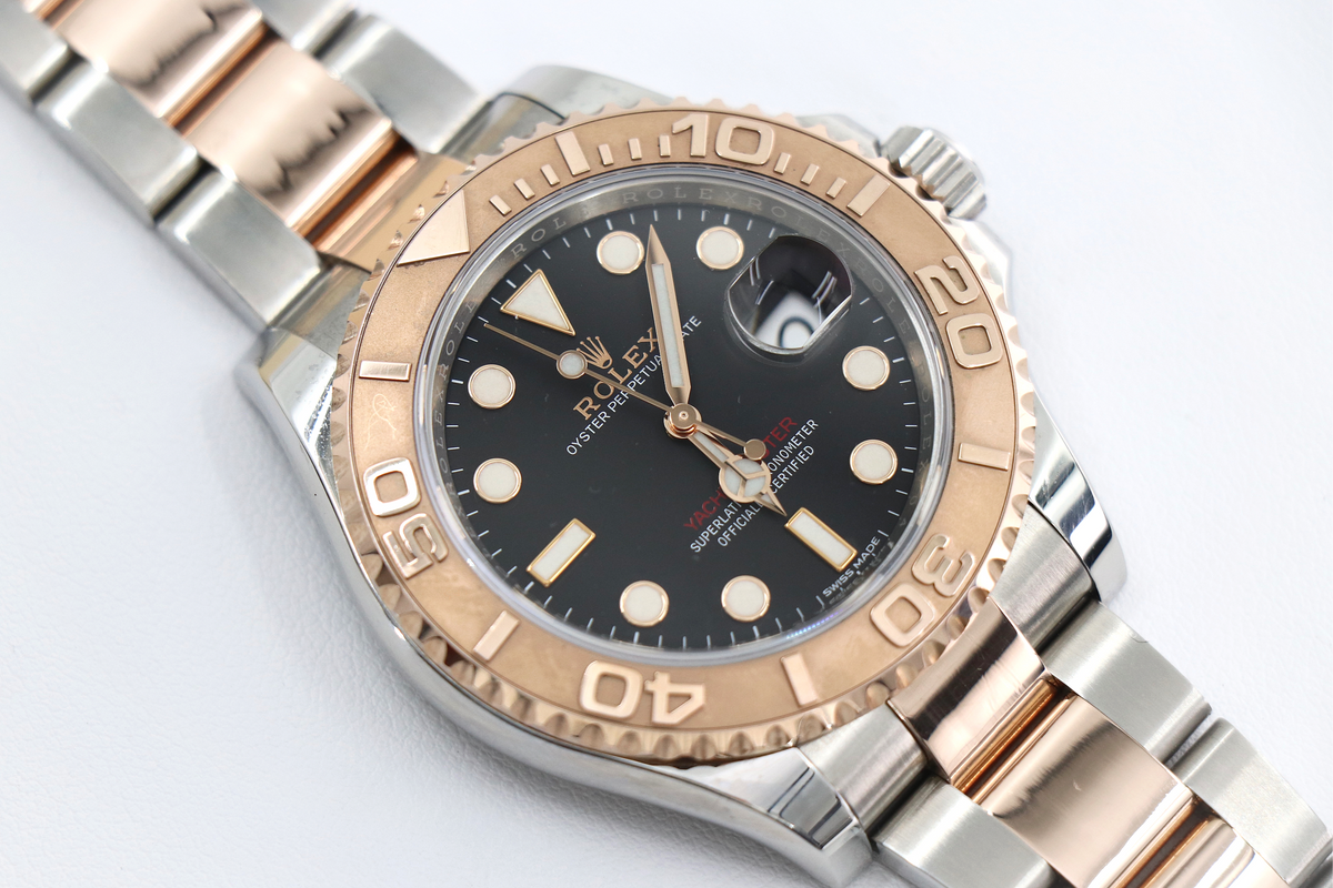 ROLEX Yacht-Master 116621 40mm 18K Everose Gold & Steel, Black Dial, Full Set