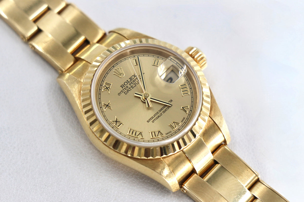 ROLEX Lady-Datejust 79178 26mm 18K Yellow Gold, Champagne Dial, Full Set