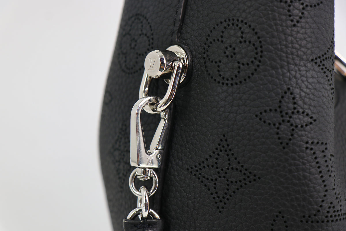 LOUIS VUITTON Mahina Why Knot PM Bag in Black 2022