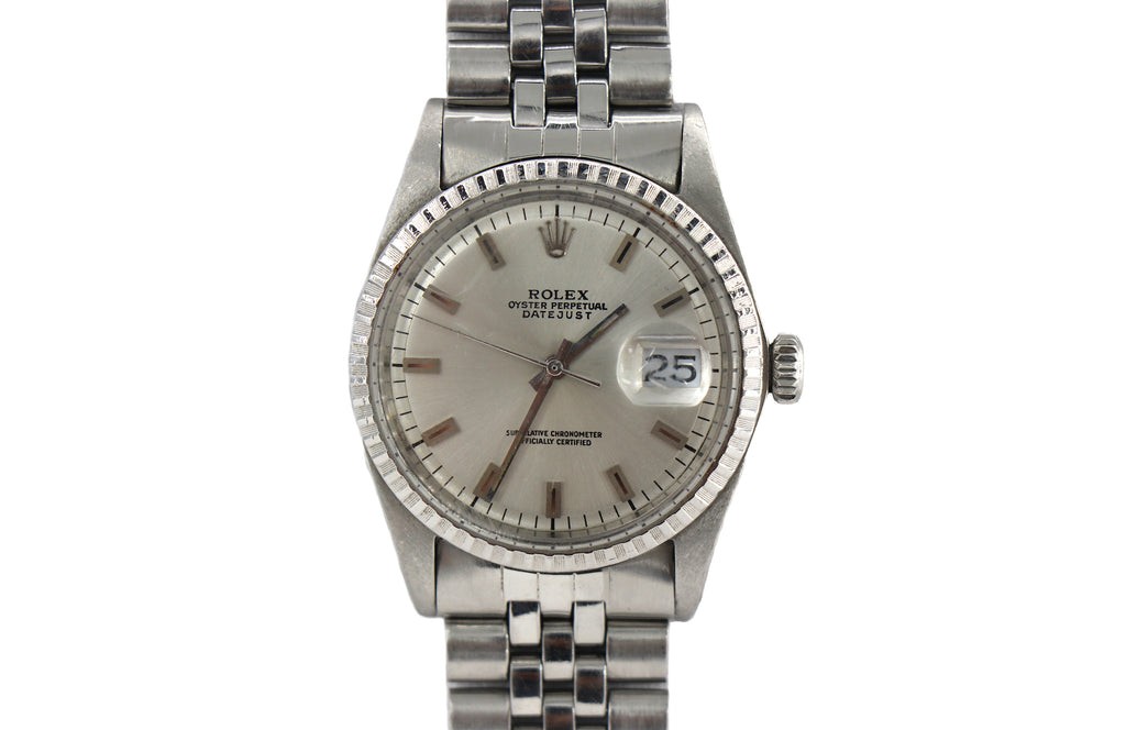 ROLEX Datejust 1603 36mm Stainless Steel, Silver Dial, Watch & Box