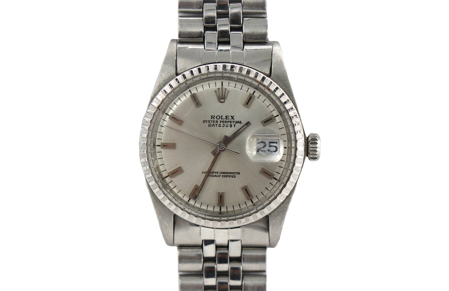 ROLEX Datejust 1603 36mm Stainless Steel, Silver Dial, Watch & Box