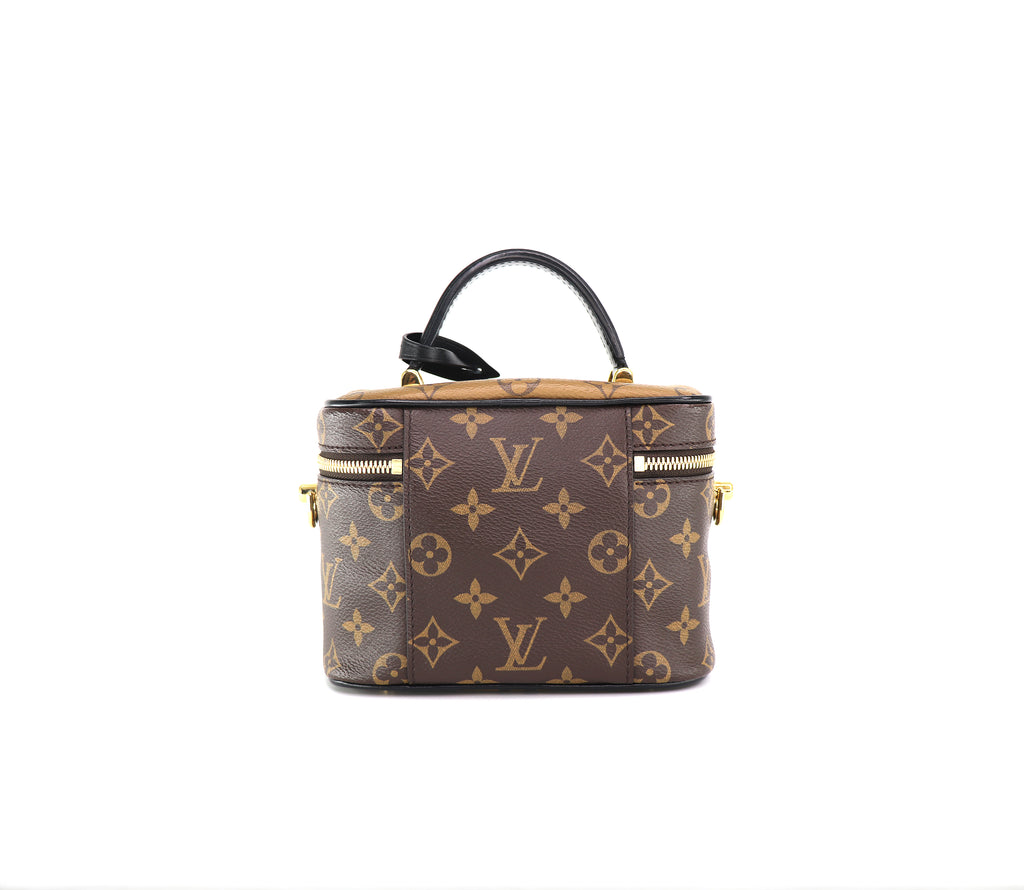 LOUIS VUITTON Vanity PM, Reverse Monogram Canvas in Brown & Black, 2020