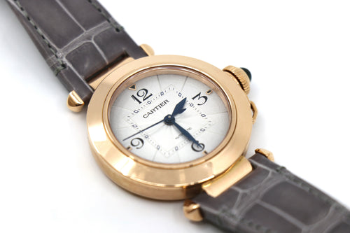 CARTIER Pasha de Cartier WGPA0014 30mm 18K Rose Gold, Silver Dial, Full Set