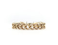 Cuban Link Diamond Bracelet 14K Yellow Gold, Diamonds, 13.7mm