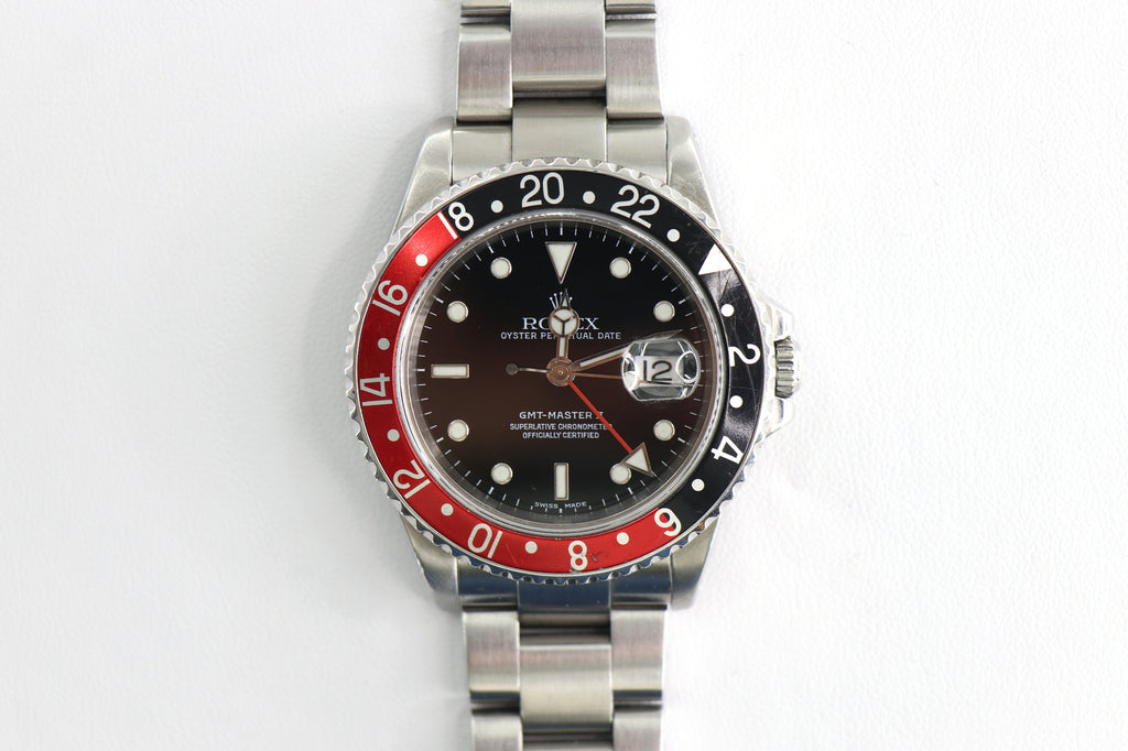 ROLEX GMT-Master II "Coke" 16710T 40mm Oystersteel, Black Dial, Watch & Box