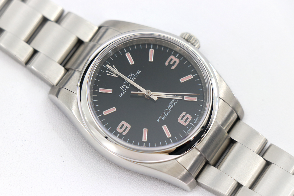 ROLEX Oyster Perpetual 116000 36mm Oystersteel, Black Dial, Watch & Box