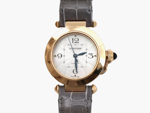 CARTIER Pasha de Cartier WGPA0014 30mm 18K Rose Gold, Silver Dial, Full Set