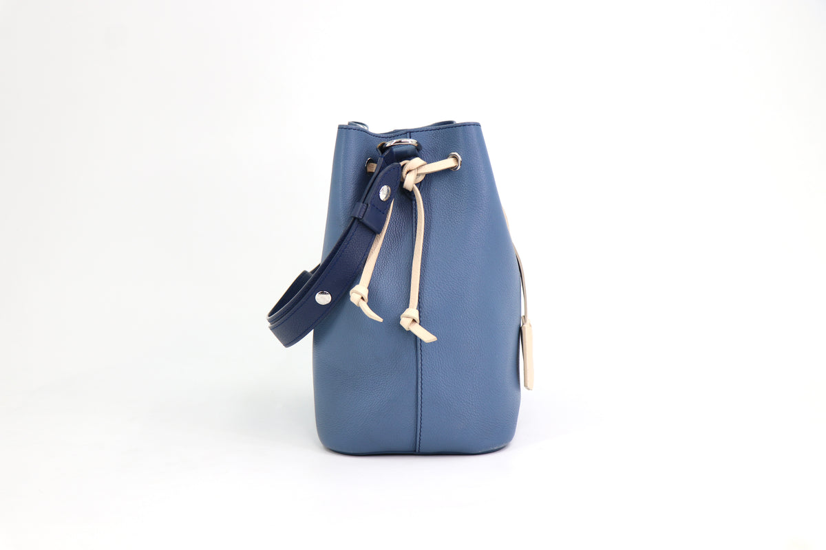 LOUIS VUITTON Lockme Bucket Bag in Blue Jean, Discontinued
