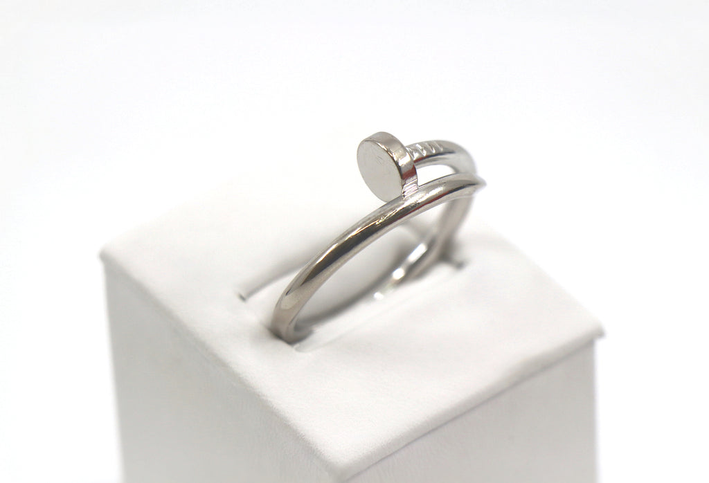 CARTIER Juste Un Clou Ring CRB4229800 18K White Gold, Medium, Size 14/ EU44