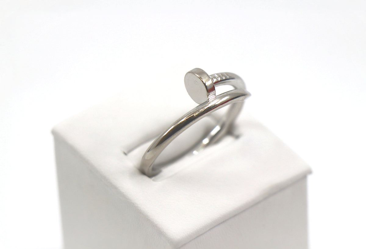 CARTIER Juste Un Clou Ring CRB4229800 18K White Gold, Medium, Size 14/ EU44