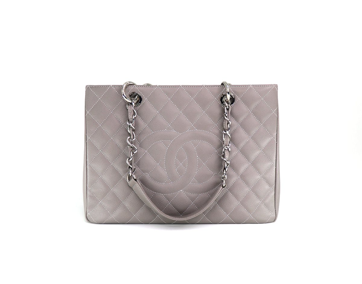 CHANEL Grand Shopping Tote "GST", Caviar Leather in Grey, 2013