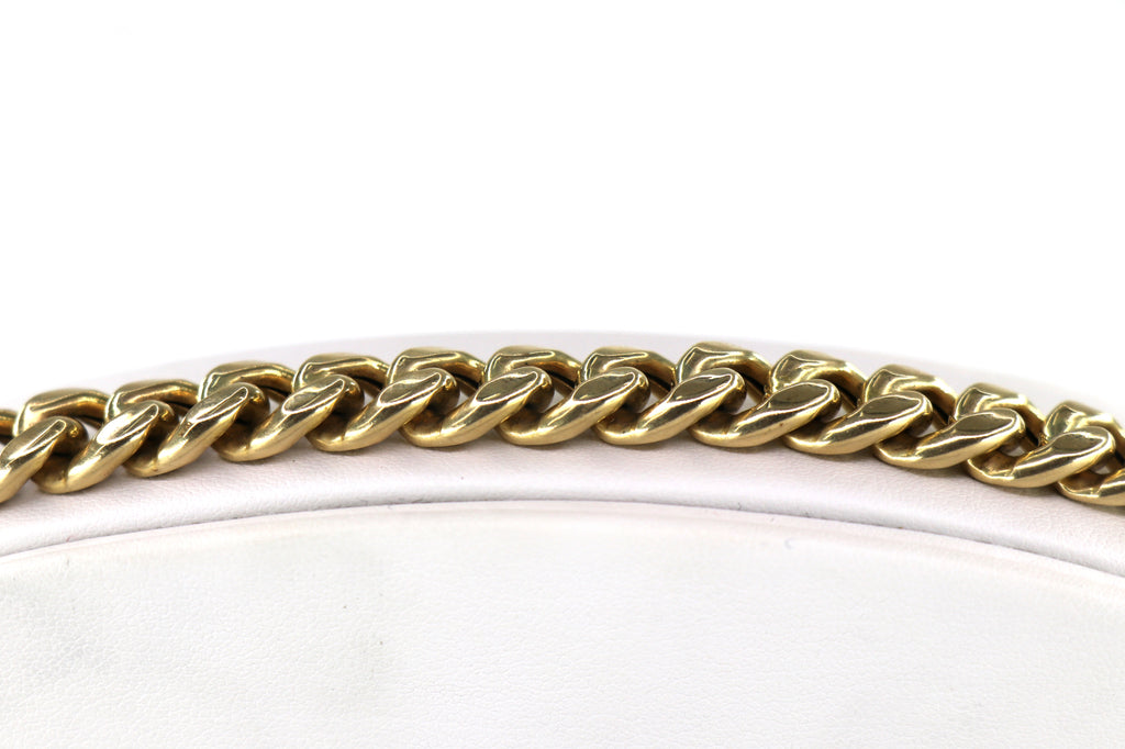 Curbed Link Bracelet 14K Yellow Gold, Semi-Hollow, 11.1mm